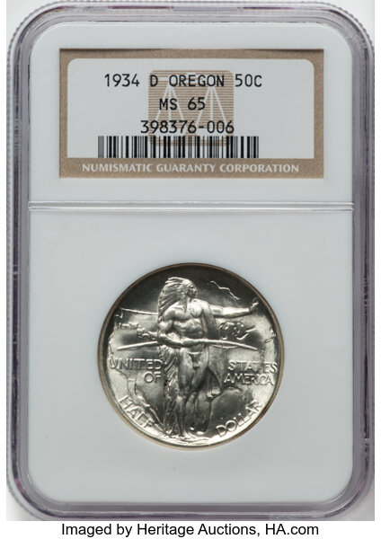 1934-D 50c Oregon Trail MS thumbnail 6