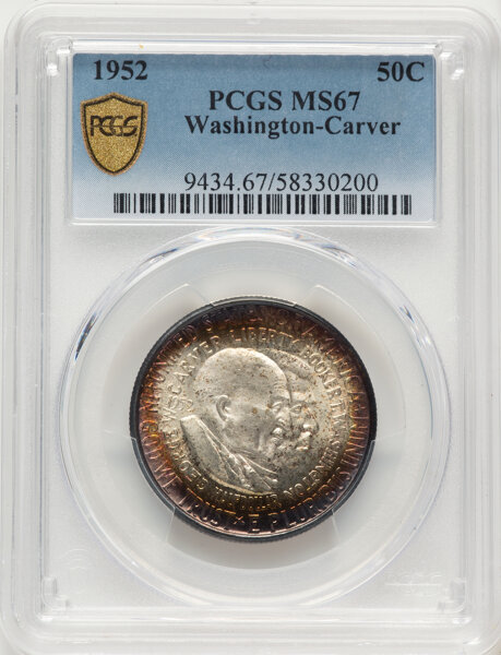 1952 50c Washington-Carver MS68 thumbnail 2