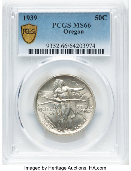 1939 50c Oregon Trail MS66 CAC thumbnail 2