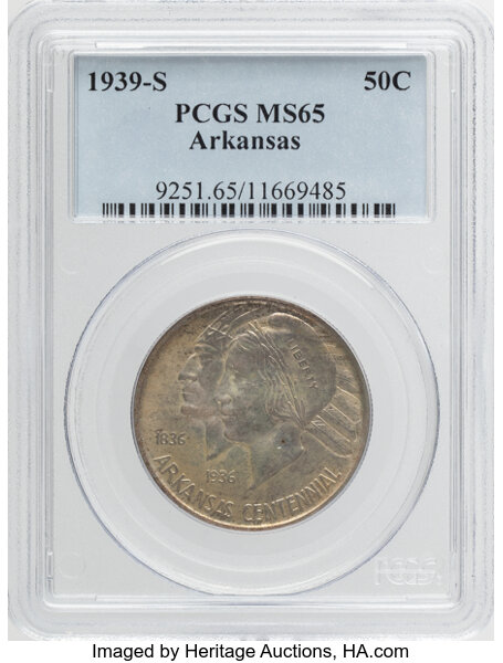 1939-S 50c Arkansas MS thumbnail 2