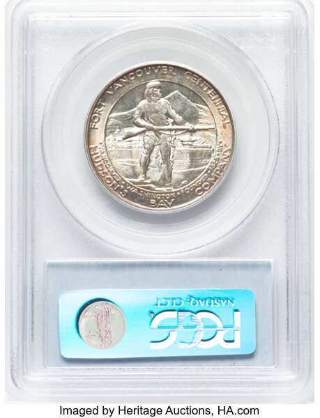 1925 50c Fort Vancouver MS64 CAC thumbnail 4
