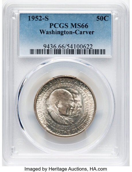1952-S 50c Washington-Carver MS thumbnail 4