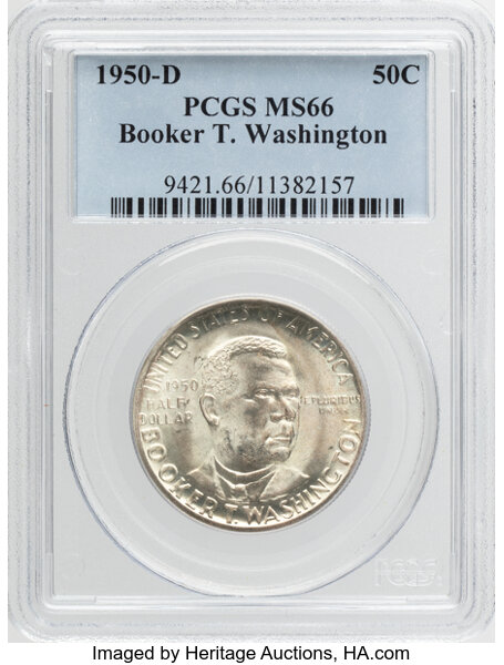 1950-D 50c Booker T. Washington MS thumbnail 3