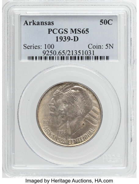 1939-D 50c Arkansas MS thumbnail 4