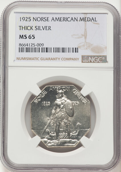 1925 Medal Norse American, Thick MS thumbnail 2