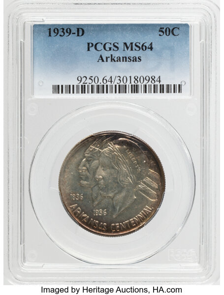 1939-D 50c Arkansas MS thumbnail 3