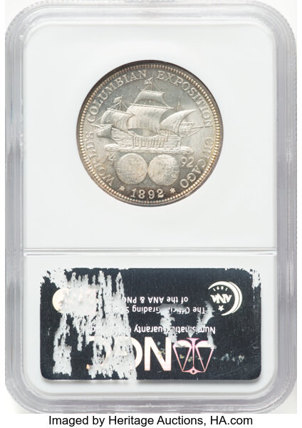 1892 50c Columbian Exposition MS65 CAC thumbnail 2