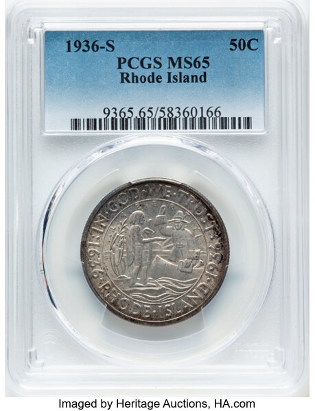 1936-S 50c Rhode Island MS thumbnail 3