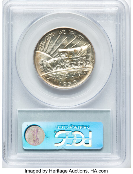 1938 50c Oregon Trail AU50 CAC thumbnail 23