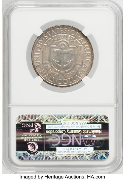 1936-S 50c Rhode Island MS68 thumbnail 6
