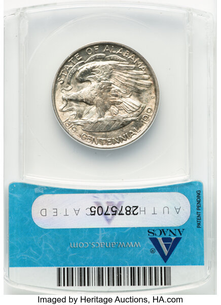 1921 50c Alabama MS64 CAC thumbnail 2