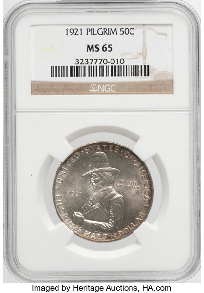 1921 50c Pilgrim MS thumbnail 4