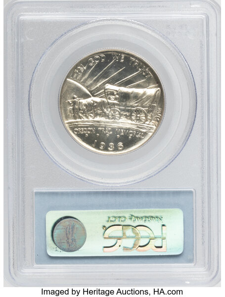 1936 50c Oregon Trail AU50 CAC thumbnail 20