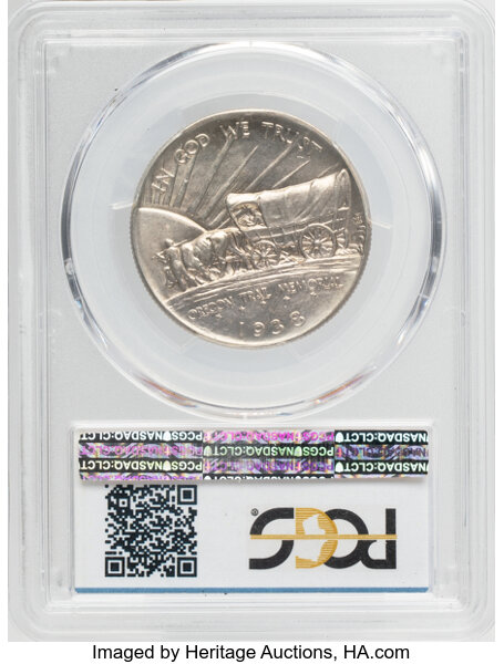 1938 50c Oregon Trail AU50 CAC thumbnail 25