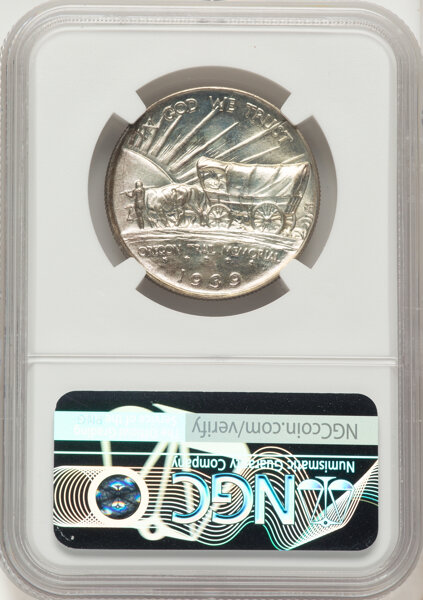 1939-D 50c Oregon Trail MS67 CAC thumbnail 4