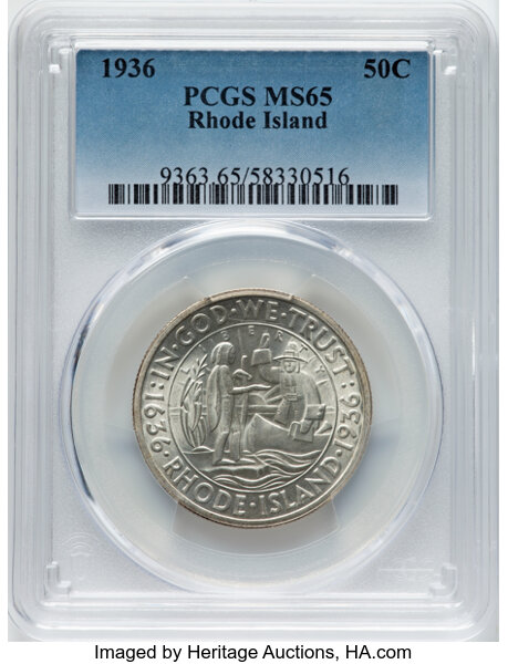 1936 50c Rhode Island MS thumbnail 9