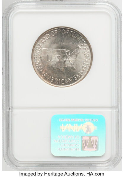 1952 50c Washington-Carver MS65 thumbnail 2