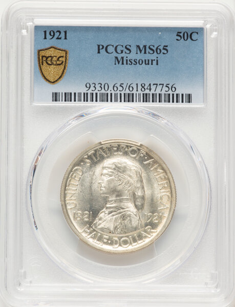 1921 50c Missouri MS65 CAC thumbnail 4