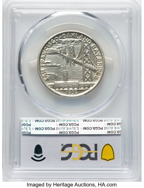 1936-S 50c Bay Bridge MS62 thumbnail 2