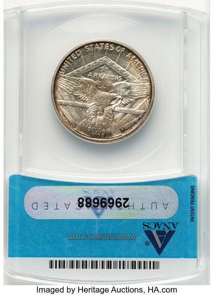 1935-D 50c Arkansas MS68 CAC thumbnail 4
