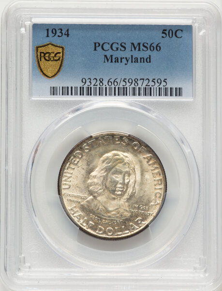 1934 50c Maryland MS66 thumbnail 4