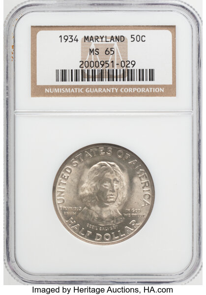 1934 50c Maryland MS thumbnail 3