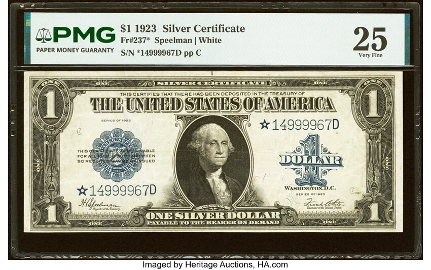1923 $1  Star Replacement (Fr. 237*) thumbnail 3