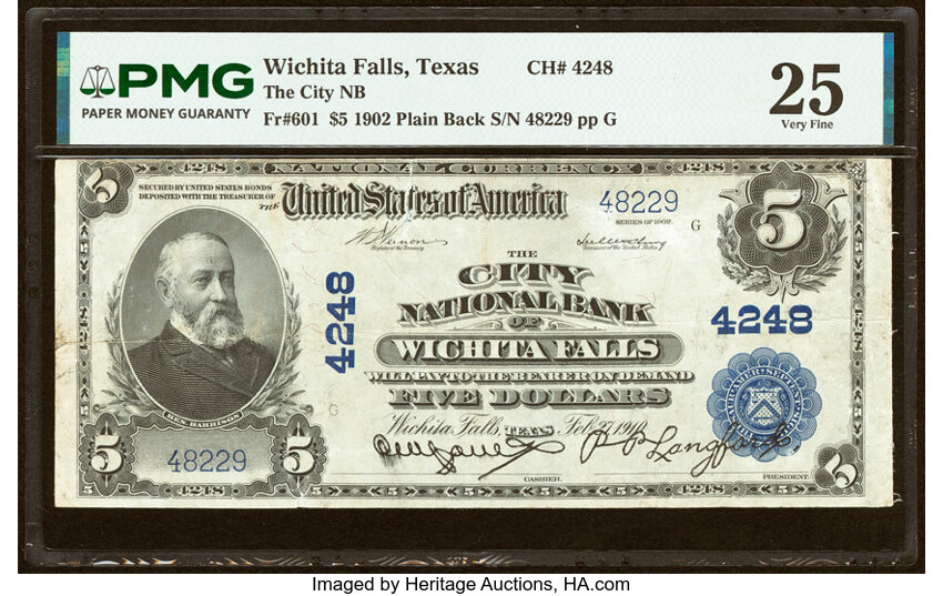 1902 $5  3rd Charter Period, 3rd Issue, Plain Back (Fr. 601) thumbnail 3