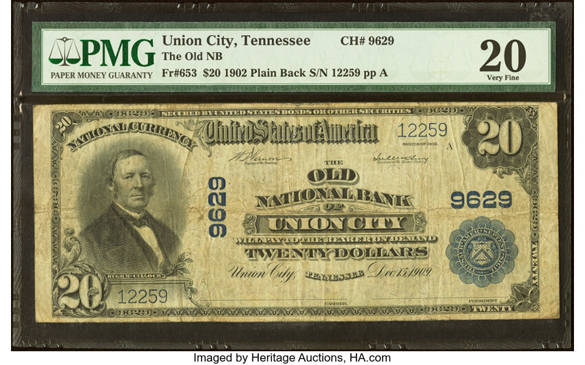 1902 $20  3rd Charter Period, 3rd Issue, Plain Back (Fr. 653) thumbnail 2
