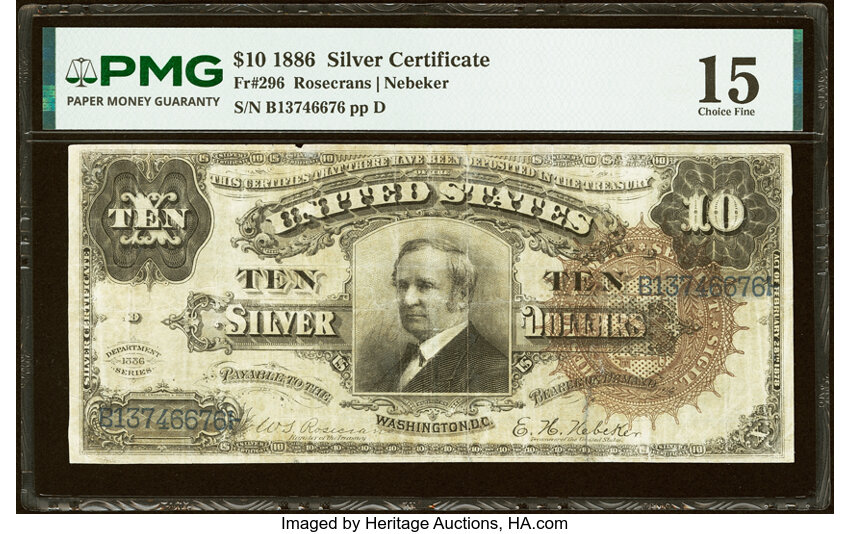 1886 $10  (Fr. 296) thumbnail 2
