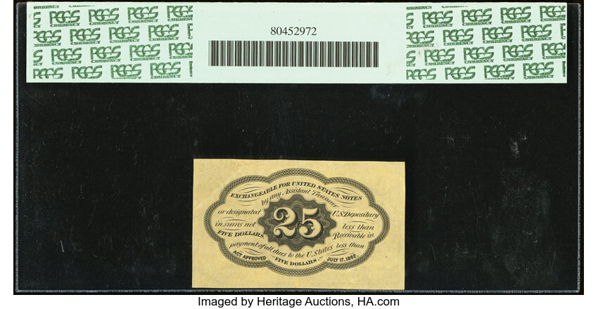  25c Five Stamps Obverse (Fr. 1282) thumbnail 5