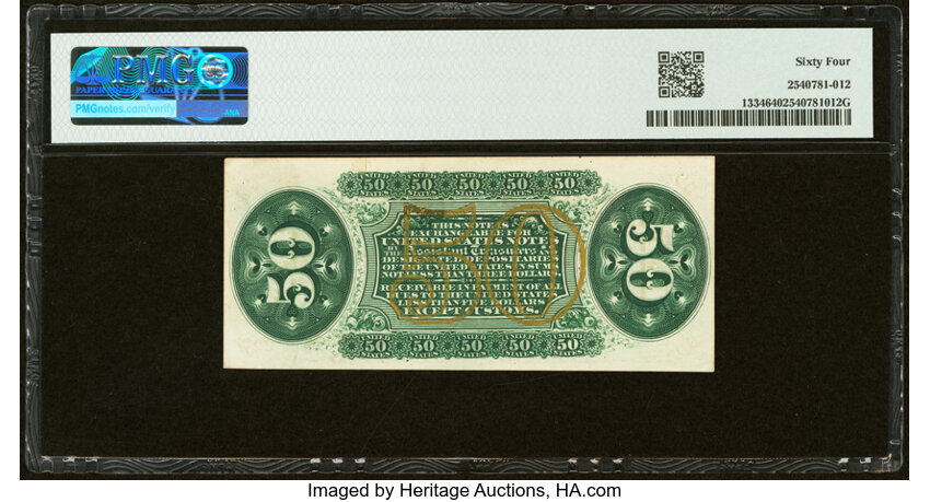  50c Head of General Spinner (Fr. 1334) thumbnail 4