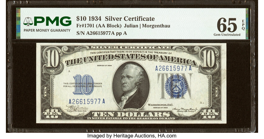 1934 $10  (Fr. 1701) thumbnail 3