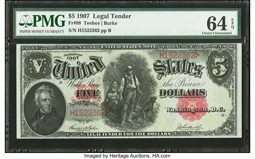 1907 $5  (Fr. 88) thumbnail 3