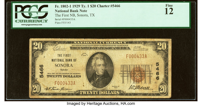 1929 $20  Type 1 (Fr. 1802-1) thumbnail 20