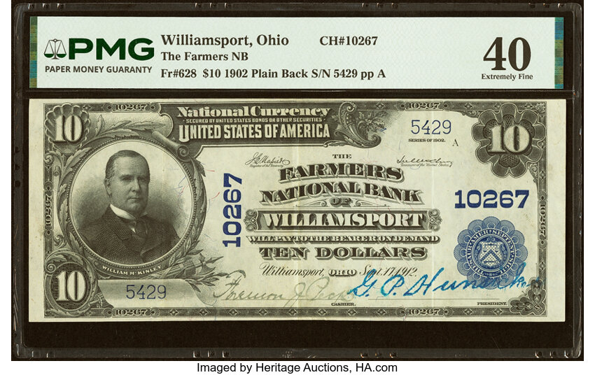 1902 $10  3rd Charter Period, 3rd Issue, Plain Back (Fr. 628) thumbnail 3