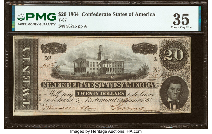1864 $20  (Fr. T67) thumbnail 2