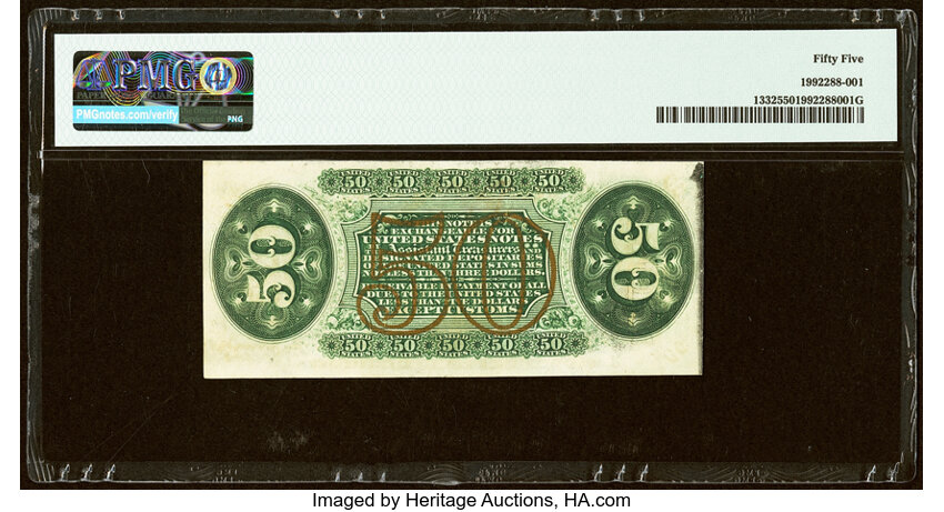  50c Head of General Spinner (Fr. 1332) thumbnail 5