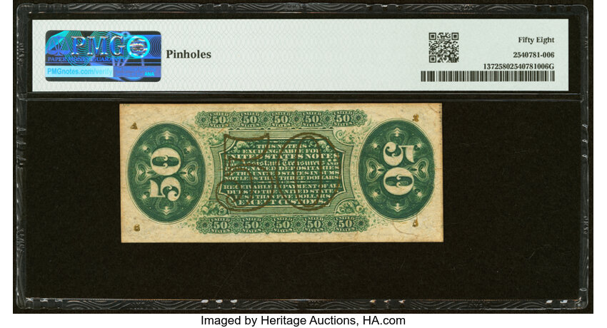  50c Seated Figure of Justice (Fr. 1372) thumbnail 5