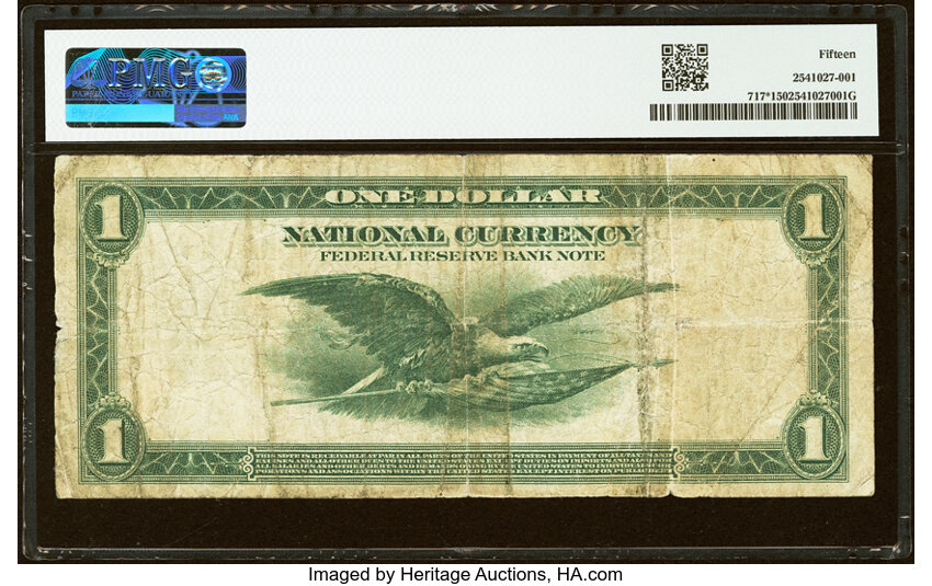 1918 $1  Philadelphia, Star Replacement (Fr. 717*) thumbnail 3
