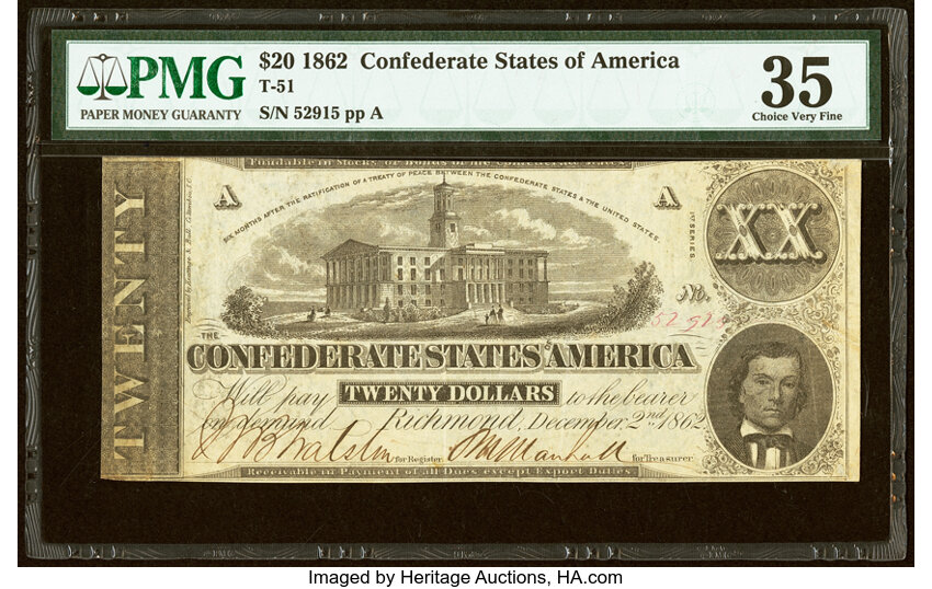 1862 $20  December 2, 1862 (Fr. T51) thumbnail 2
