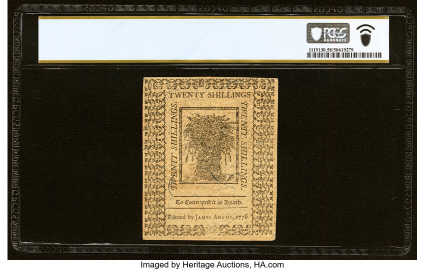 Jan 1, 1776 20s Delaware (Fr. DE80) thumbnail 17