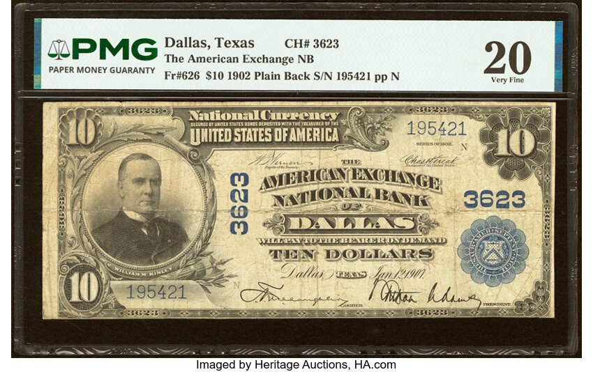 1902 $10  3rd Charter Period, 3rd Issue, Plain Back (Fr. 626) thumbnail 4