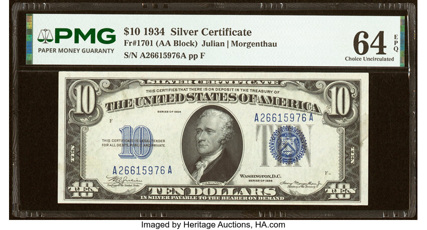 1934 $10  (Fr. 1701) thumbnail 4