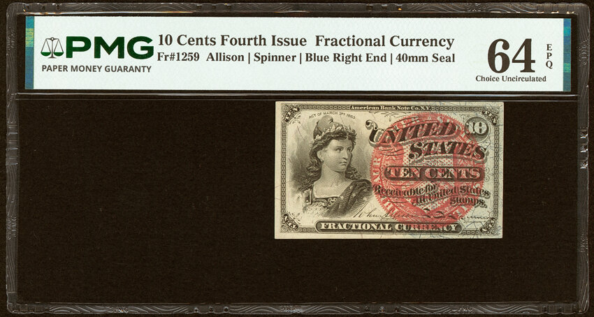  10c Bust of Liberty (Fr. 1259) thumbnail 2