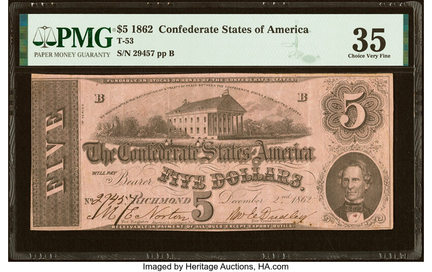1862 $5  December 2, 1862 (Fr. T53) thumbnail 2
