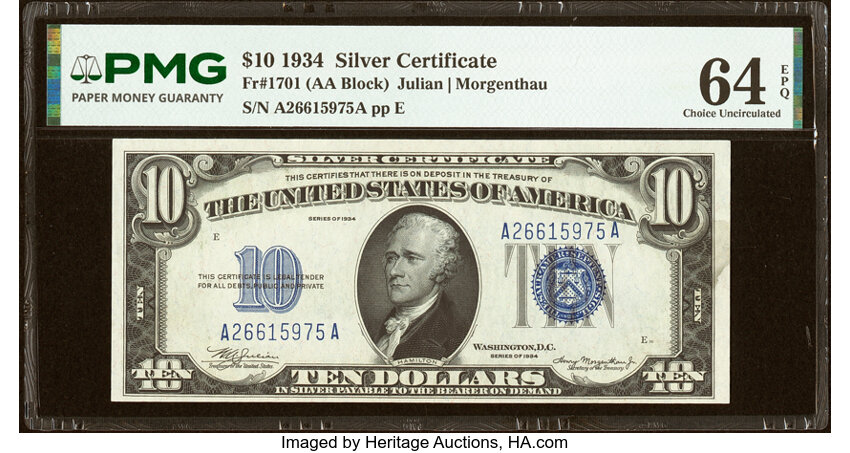 1934 $10  (Fr. 1701) thumbnail 5