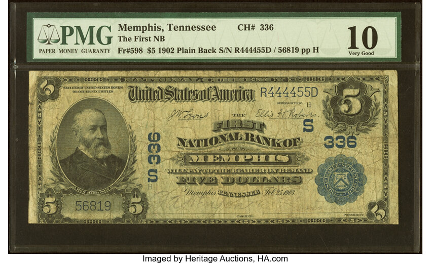 1902 $5  3rd Charter Period, 3rd Issue, Plain Back (Fr. 598) thumbnail 5