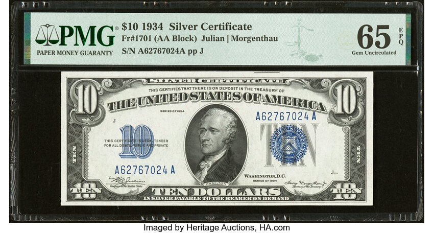 1934 $10  (Fr. 1701) thumbnail 6