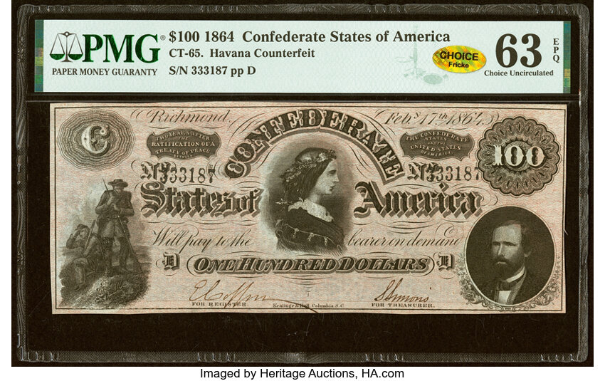1864 $100  (Fr. T65) thumbnail 2